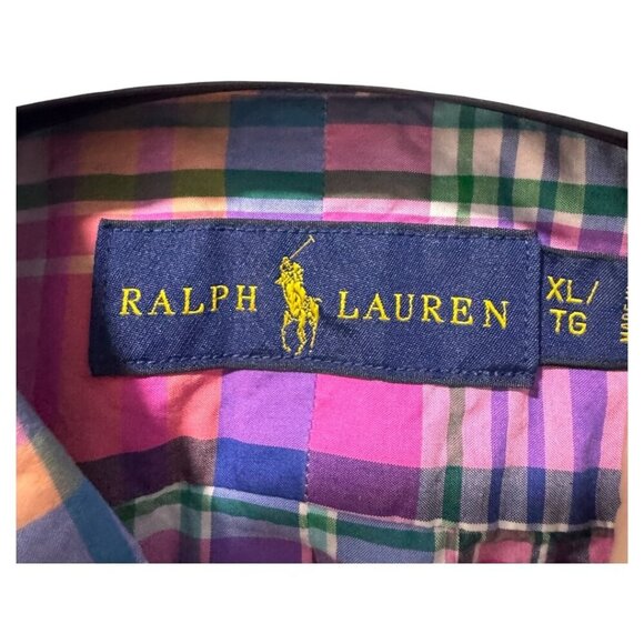RALPH LAUREN Men Short Sleeve Casual Shirt Size XL 100% cotton - Picture 3 of 4